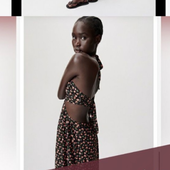 ZARA Cut Out Summer Dress. NWT Size M - Picture 6 of 8